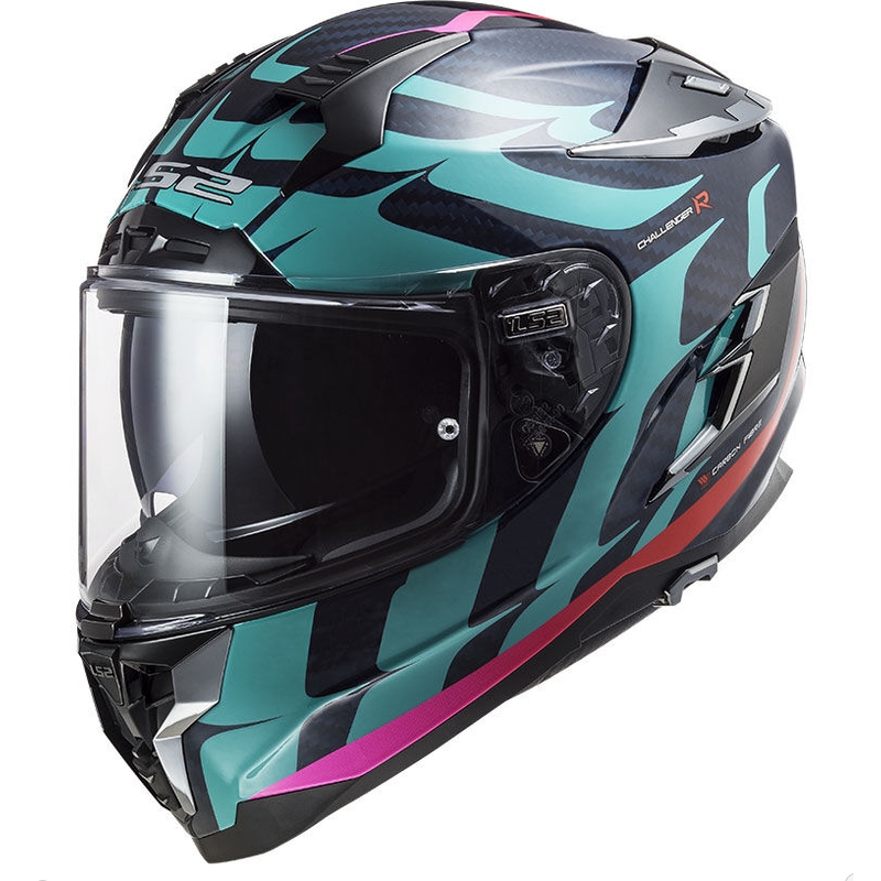 Integral Motoristična čelada LS2 FF327 Challenger CT2 Flames blue razprodaja
