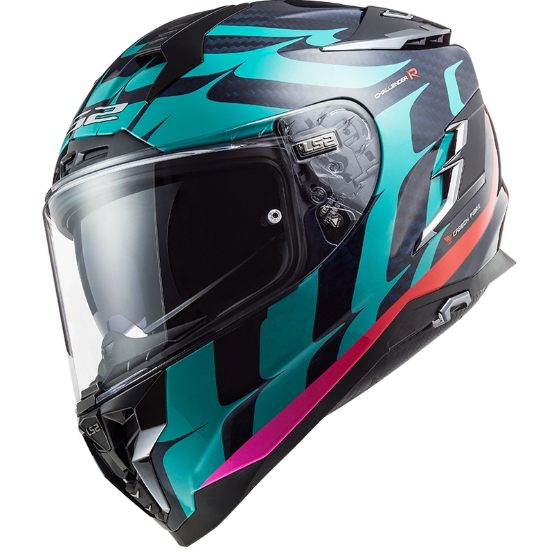 Integral Motoristična čelada LS2 FF327 Challenger CT2 Flames blue razprodaja