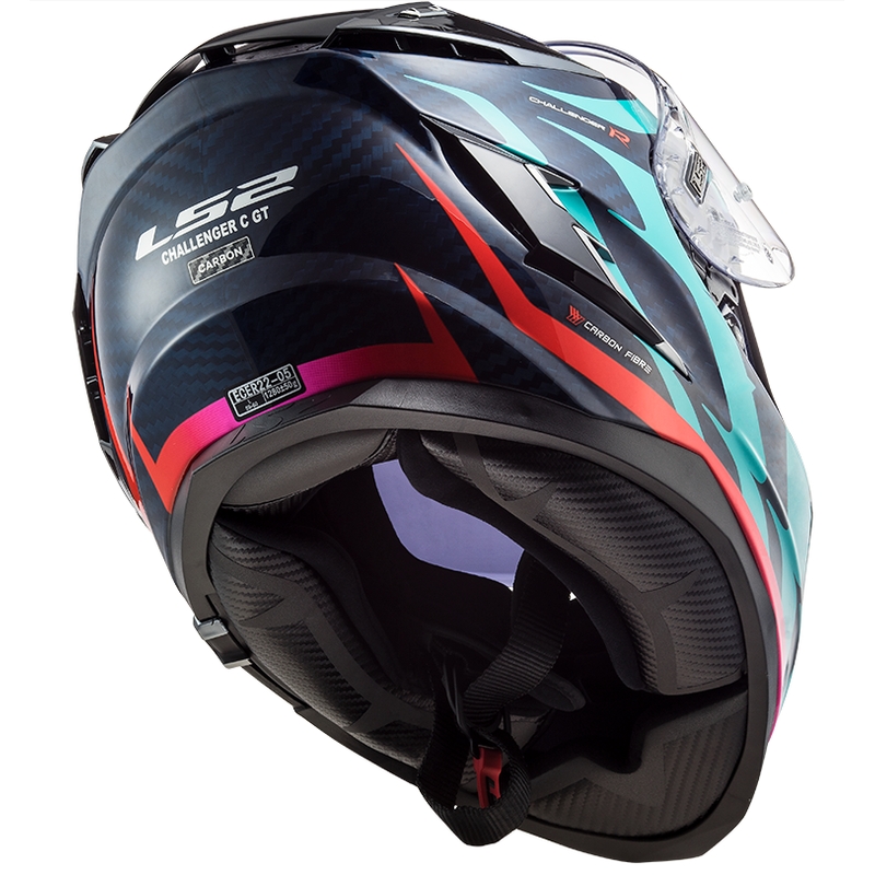 Integral Motoristična čelada LS2 FF327 Challenger CT2 Flames blue razprodaja