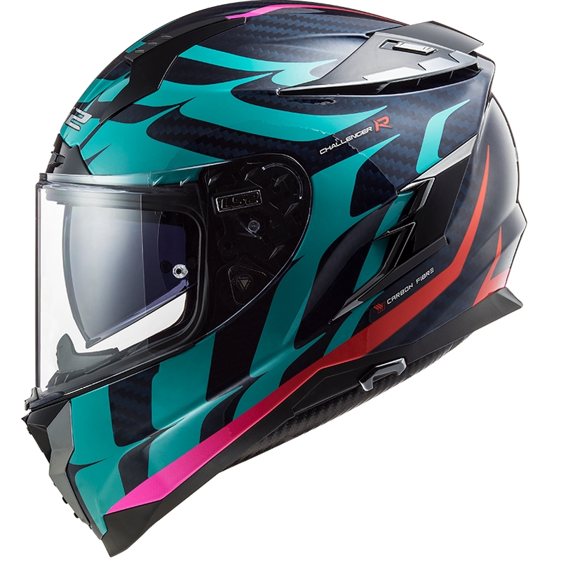 Integral Motoristična čelada LS2 FF327 Challenger CT2 Flames blue razprodaja