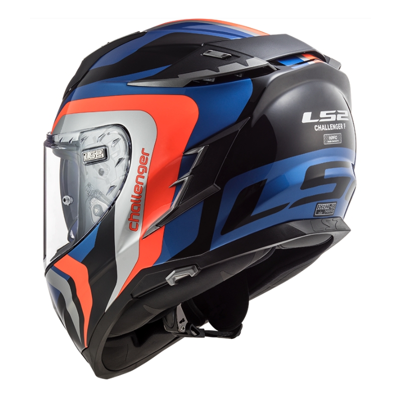 Integral motoristična čelada LS2 FF327 Challenger Galactic blue-orange-grey razprodaja