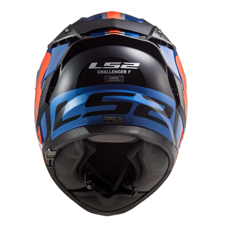 Integral motoristična čelada LS2 FF327 Challenger Galactic blue-orange-grey razprodaja