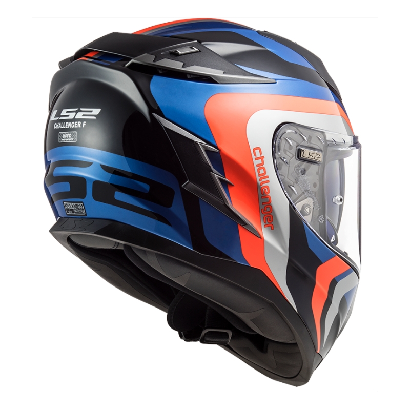 Integral motoristična čelada LS2 FF327 Challenger Galactic blue-orange-grey razprodaja