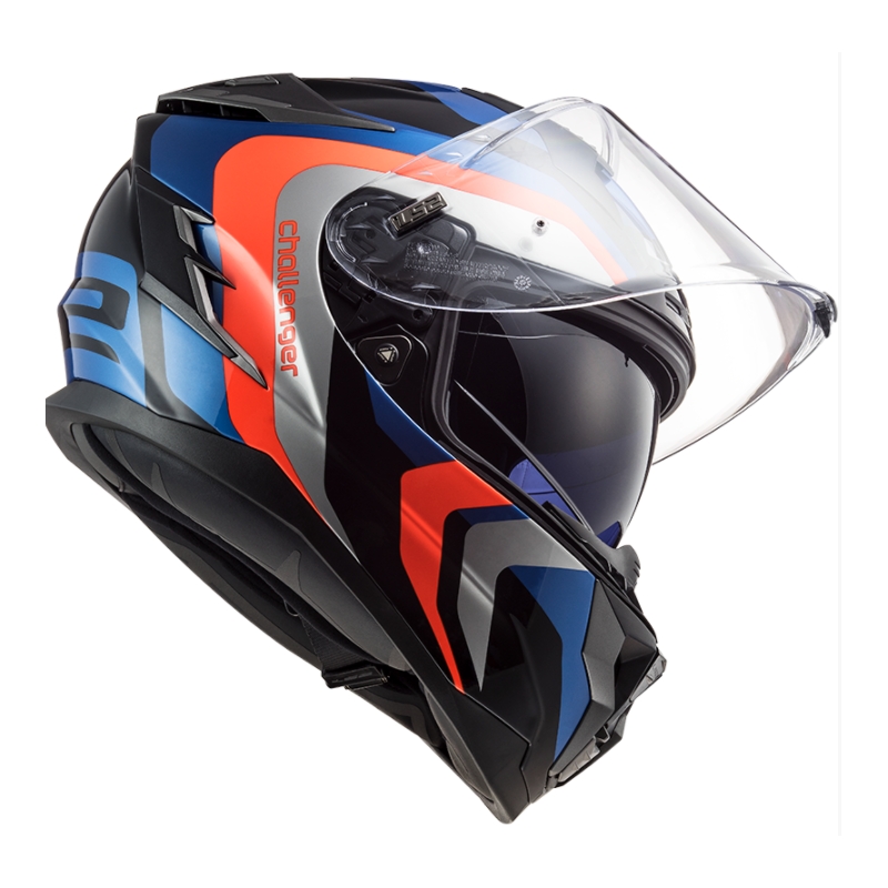 Integral motoristična čelada LS2 FF327 Challenger Galactic blue-orange-grey razprodaja