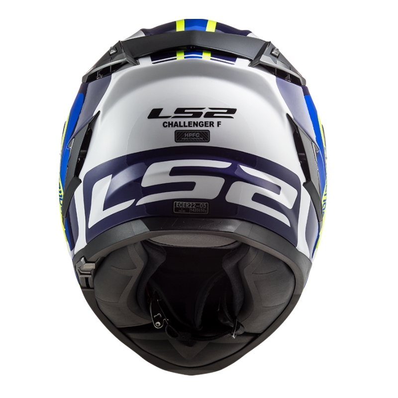 Integral motoristična čelada LS2 FF327 Challenger Galactic blue-white-fluo yellow razprodaja