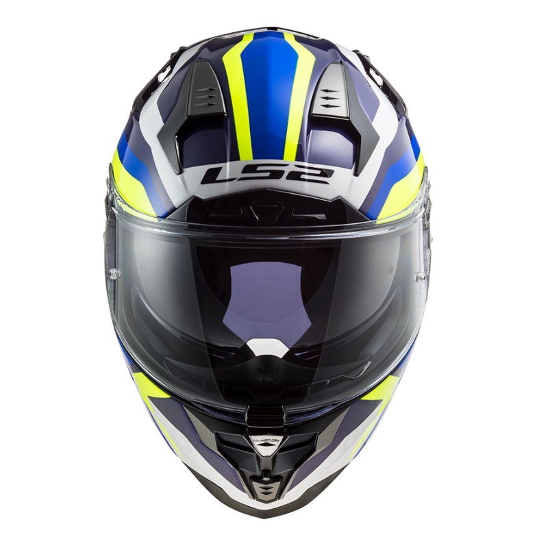 Integral motoristična čelada LS2 FF327 Challenger Galactic blue-white-fluo yellow razprodaja