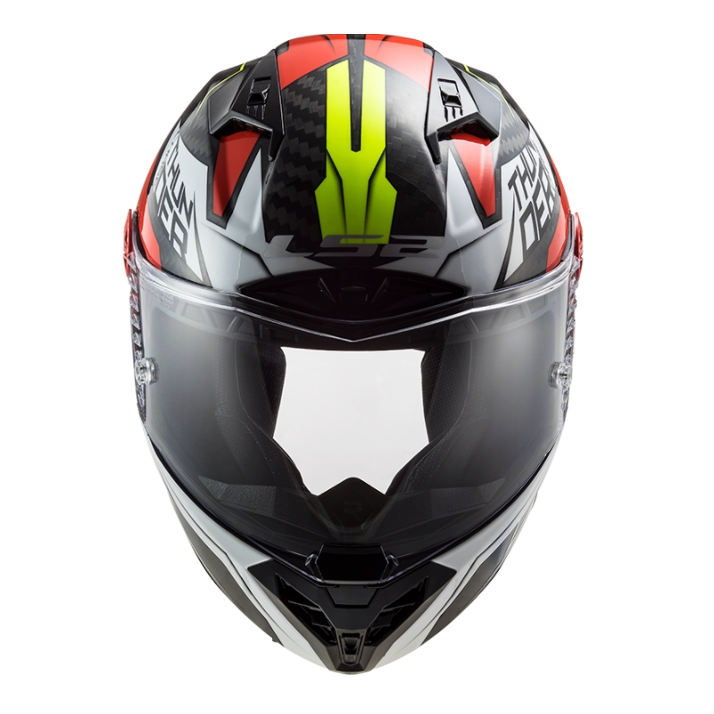 LS2 FF805 Thunder C Chase črna, bela in rdeča integralna motoristična čelada razprodaja