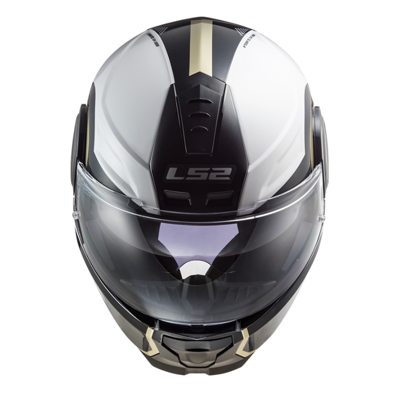 Odklopna motoristična čelada LS2 FF902 Scope Arch belo-črna
