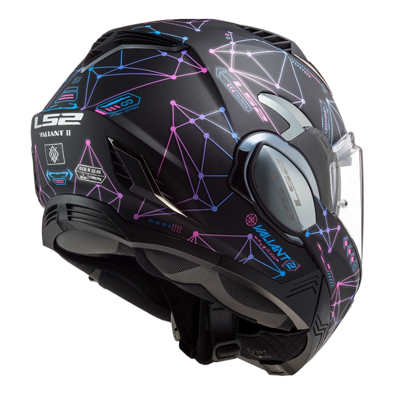Čelada za motoriste LS2 FF900 Valiant II Stellar black-blue-pink