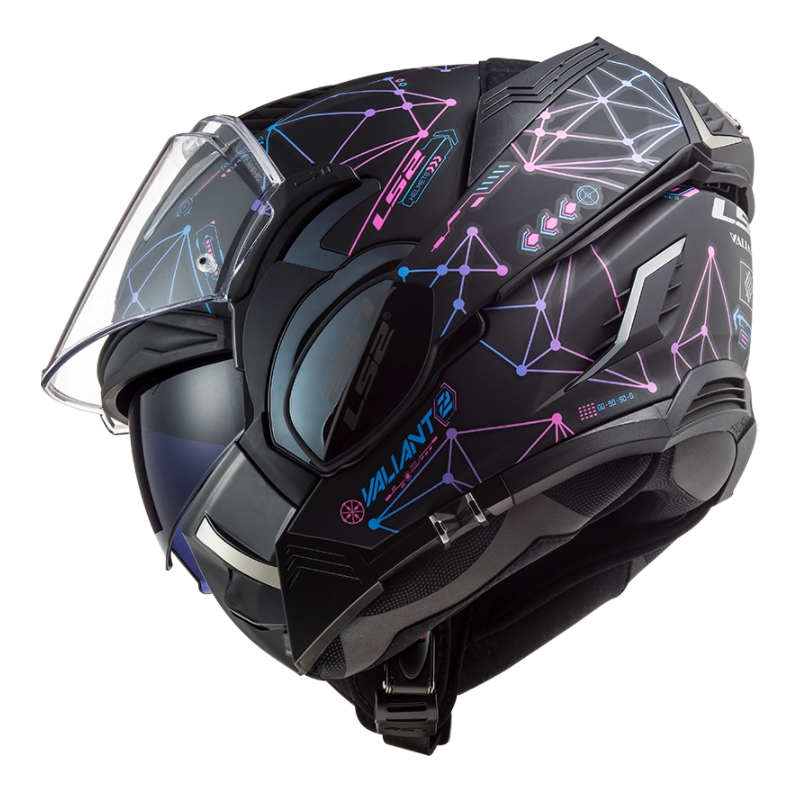 Čelada za motoriste LS2 FF900 Valiant II Stellar black-blue-pink