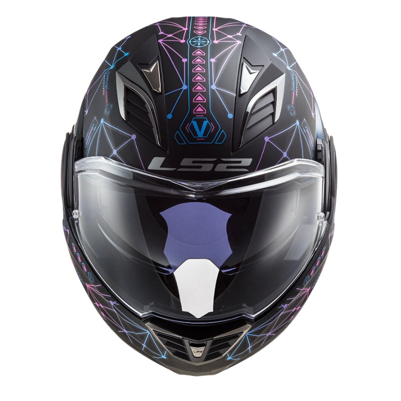 Čelada za motoriste LS2 FF900 Valiant II Stellar black-blue-pink