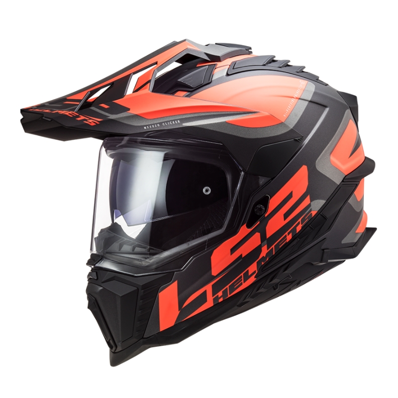 Enduro čelada LS2 MX701 Explorer Alter črno-oranžno-siva