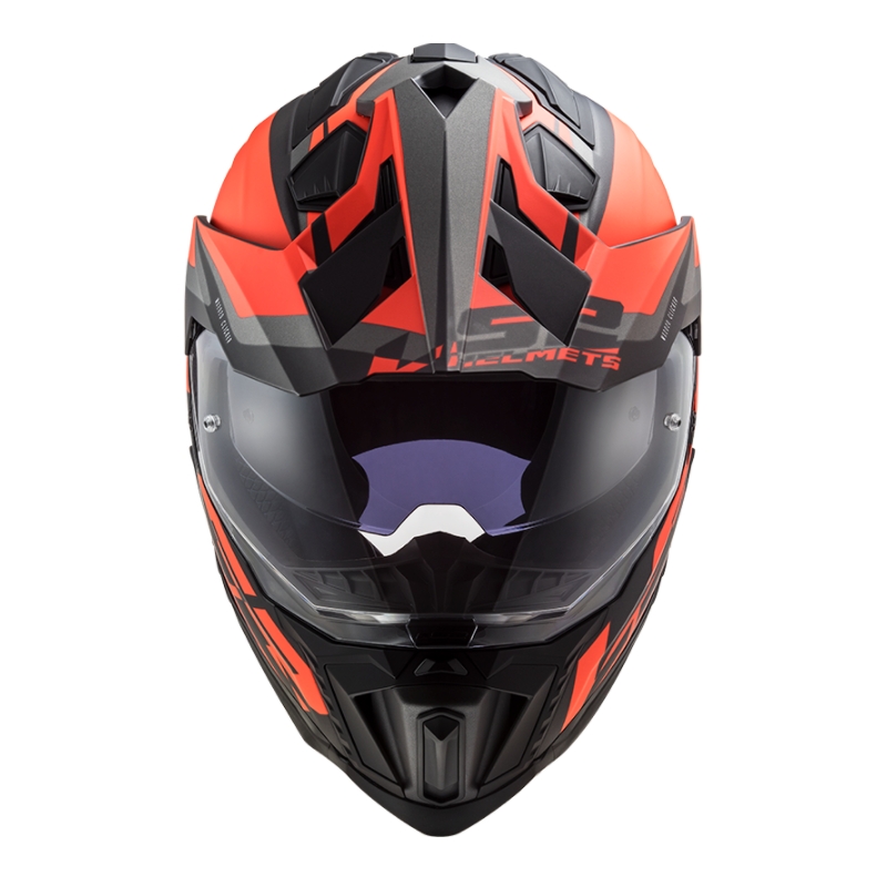 Enduro čelada LS2 MX701 Explorer Alter črno-oranžno-siva