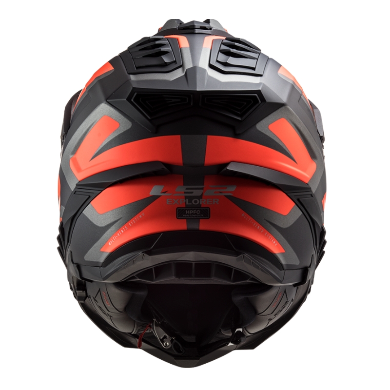Enduro čelada LS2 MX701 Explorer Alter črno-oranžno-siva