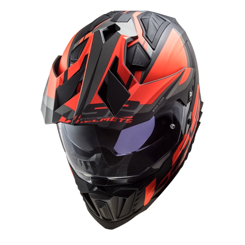Enduro čelada LS2 MX701 Explorer Alter črno-oranžno-siva