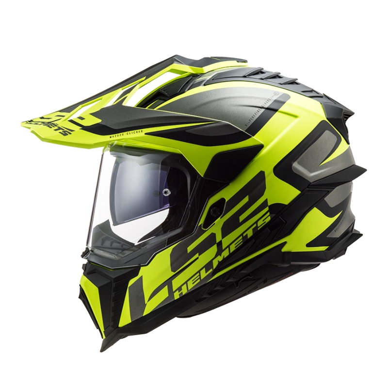Enduro čelada LS2 MX701 Explorer Alter črno-sivo-fluo rumena