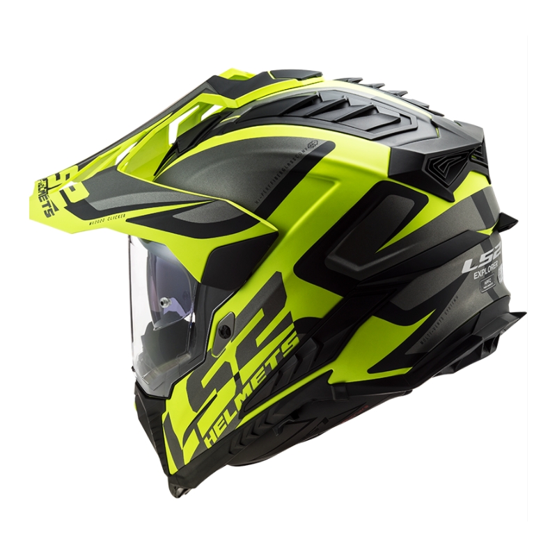 Enduro čelada LS2 MX701 Explorer Alter črno-sivo-fluo rumena