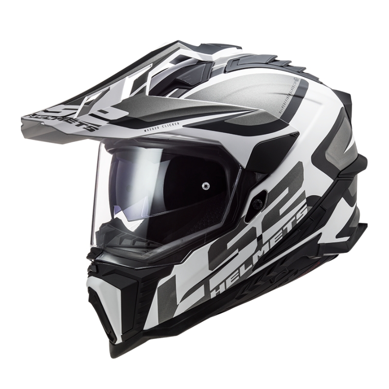 Enduro čelada LS2 MX701 Explorer Alter bela-črna-siva