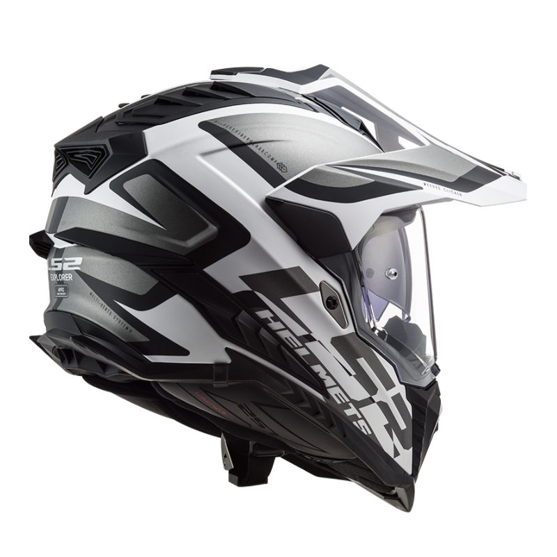 Enduro čelada LS2 MX701 Explorer Alter bela-črna-siva
