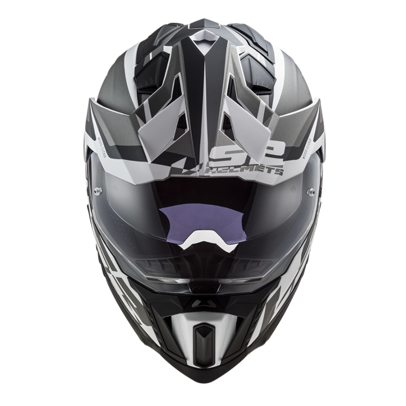 Enduro čelada LS2 MX701 Explorer Alter bela-črna-siva