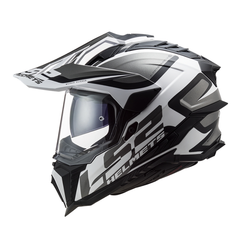 Enduro čelada LS2 MX701 Explorer Alter bela-črna-siva