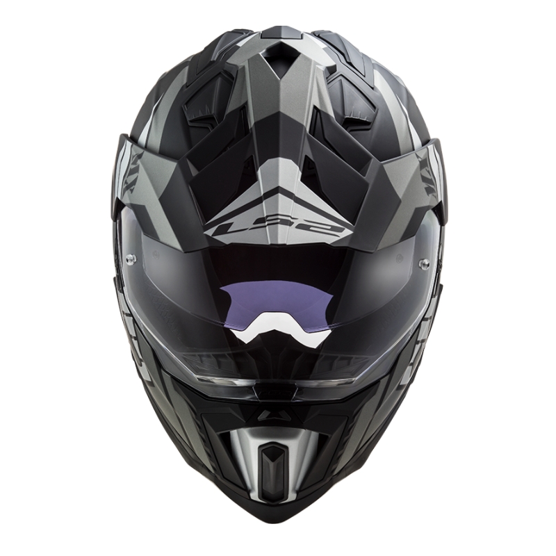 Enduro čelada LS2 MX701 Explorer Atlantis črno-sivo-bela