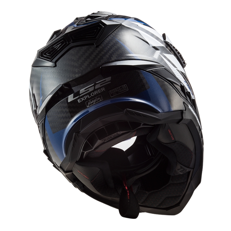 Enduro čelada LS2 MX701 Explorer C Focus belo-modro-rdeča