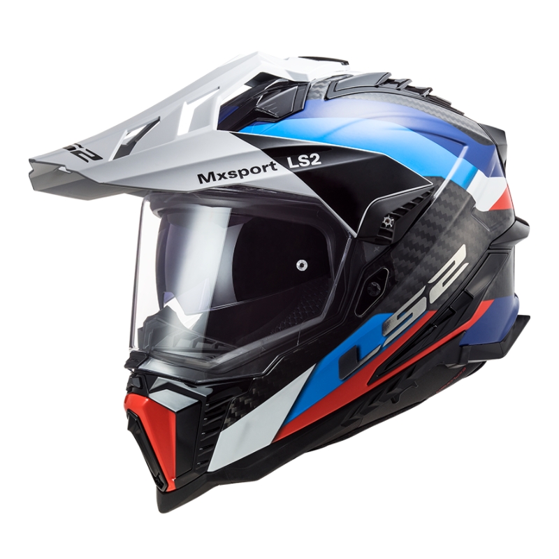 Enduro čelada LS2 MX701 Explorer C Frontier črno-modro-bela