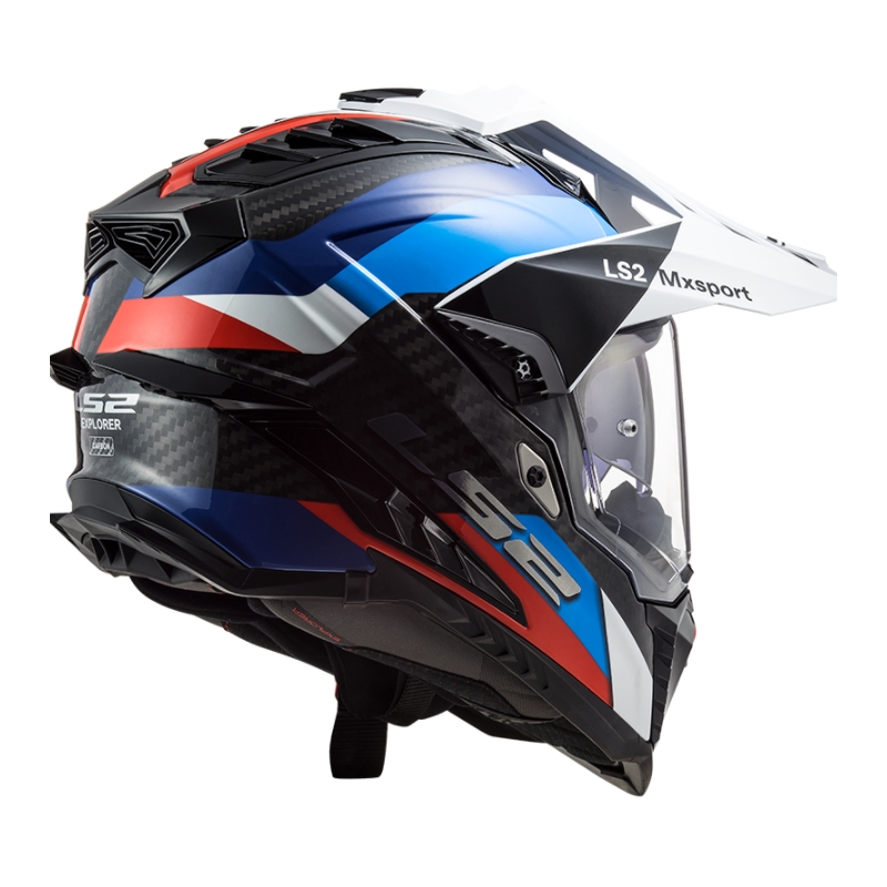 Enduro čelada LS2 MX701 Explorer C Frontier črno-modro-bela