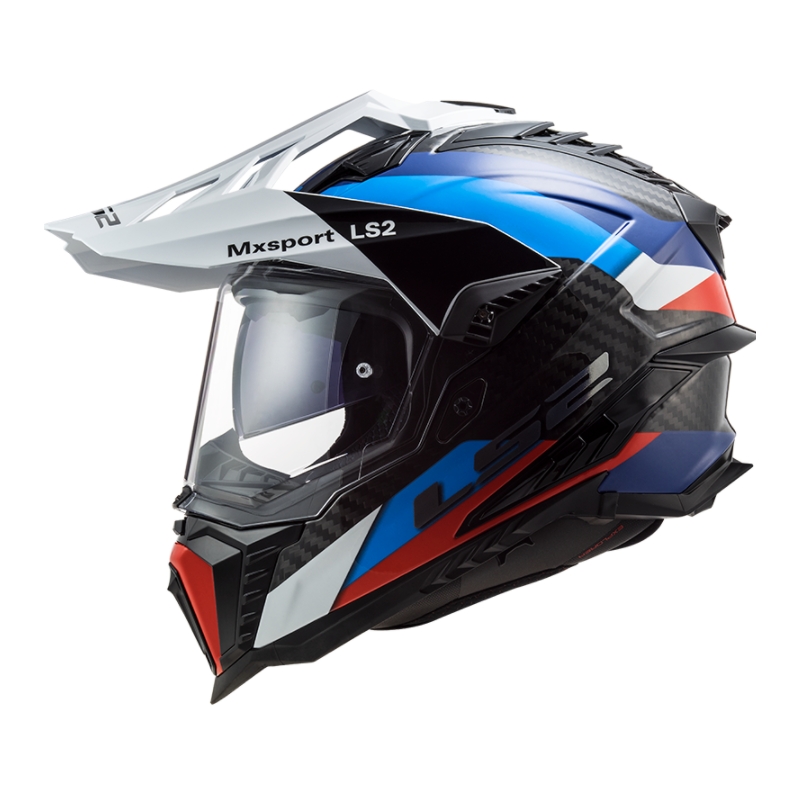 Enduro čelada LS2 MX701 Explorer C Frontier črno-modro-bela