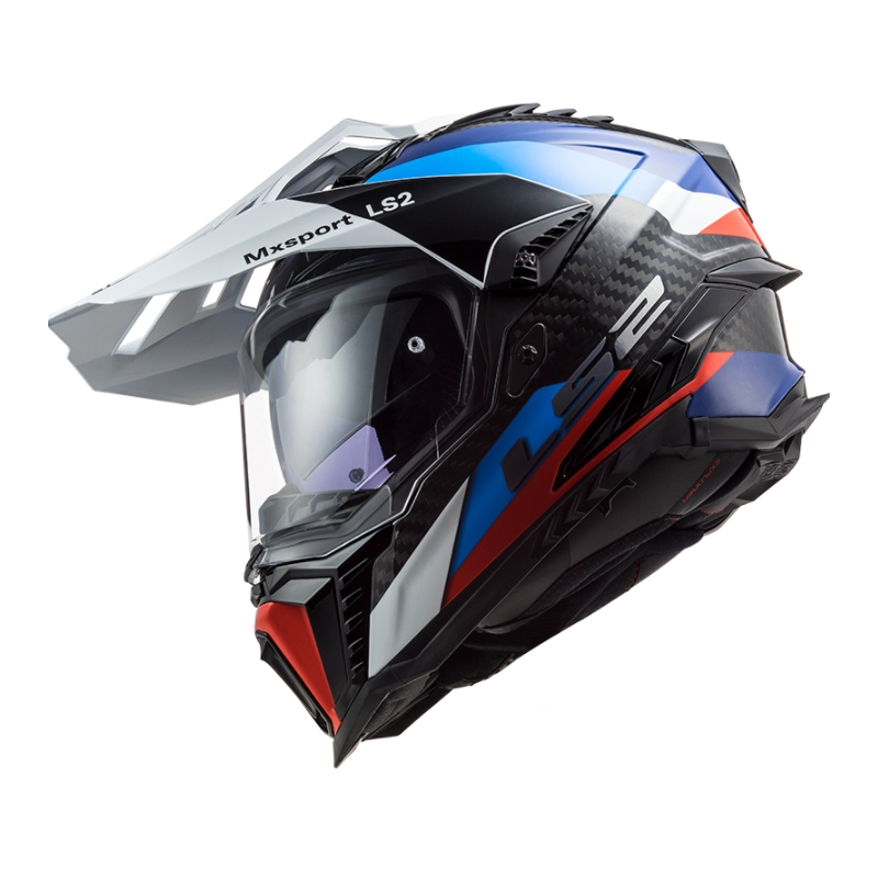 Enduro čelada LS2 MX701 Explorer C Frontier črno-modro-bela