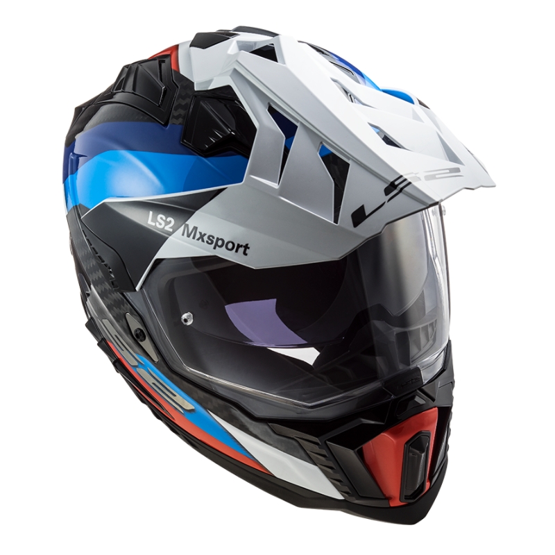 Enduro čelada LS2 MX701 Explorer C Frontier črno-modro-bela