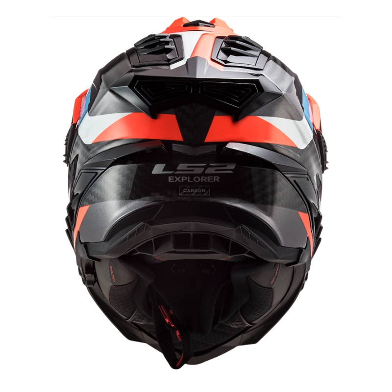 Enduro čelada LS2 MX701 Explorer C Frontier črno-oranžno-modra