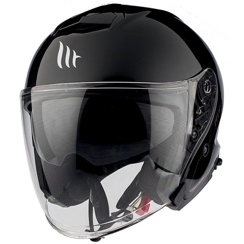 Odprta motoristična čelada MT Thunder 3 SV Solid black glossy - razred II