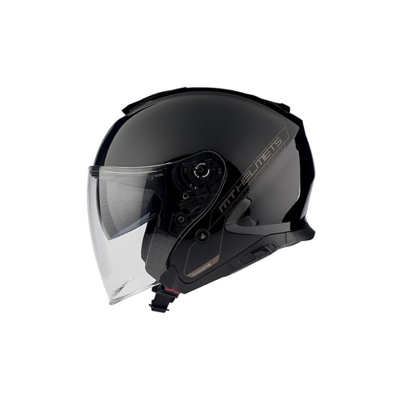 Odprta motoristična čelada MT Thunder 3 SV Solid black glossy - razred II