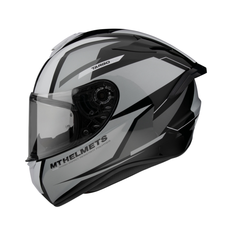 MT FF106 Pro Targo Pro Sound črno-bela-siva integralna motoristična čelada razprodaja