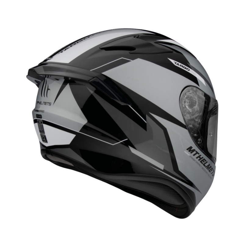 MT FF106 Pro Targo Pro Sound črno-bela-siva integralna motoristična čelada razprodaja