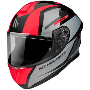MT FF106 Pro Targo Pro Sound črno-sivo-fluo rdeča integralna motoristična čelada