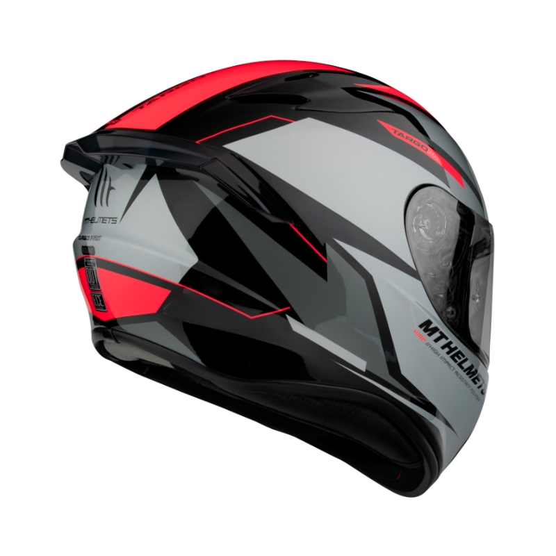 MT FF106 Pro Targo Pro Sound črno-sivo-fluo rdeča integralna motoristična čelada razprodaja