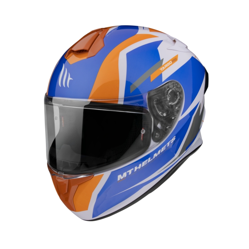 MT FF106 Pro Targo Pro Sound integrirana motoristična čelada modro-bela-oranžna
