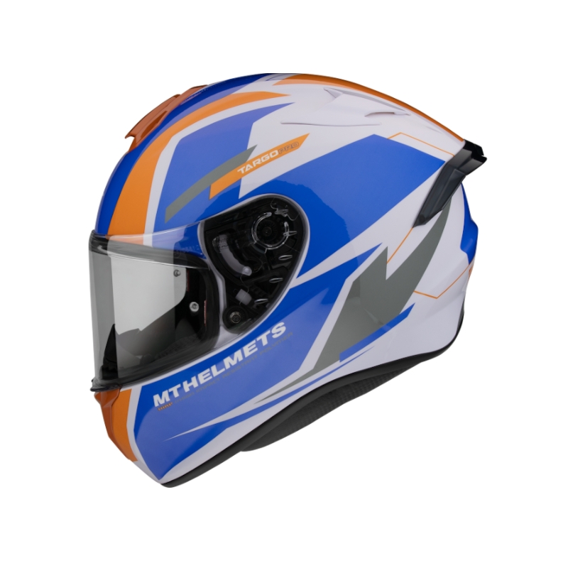 MT FF106 Pro Targo Pro Sound integrirana motoristična čelada modro-bela-oranžna