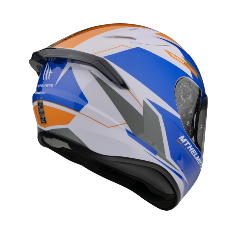 MT FF106 Pro Targo Pro Sound integrirana motoristična čelada modro-bela-oranžna
