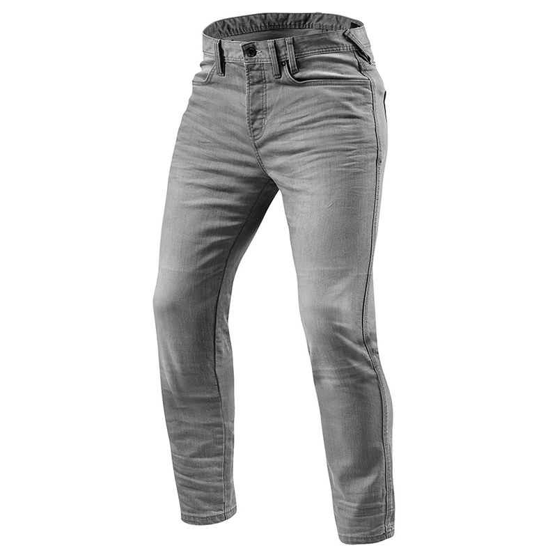 Motoristične kavbojke Revit Piston light grey podaljšana razprodaja