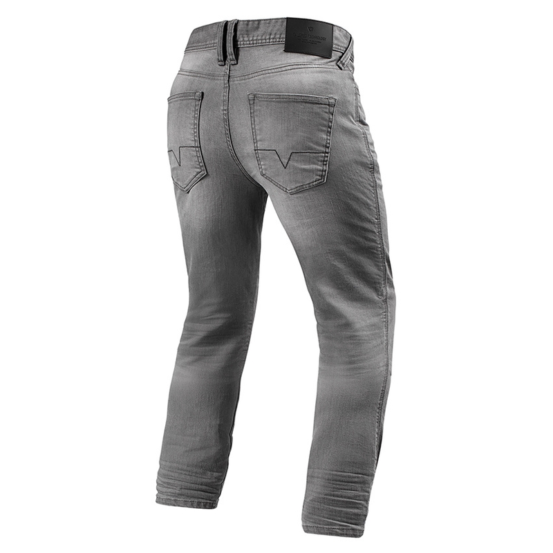 Motoristične kavbojke Revit Piston light grey podaljšana razprodaja