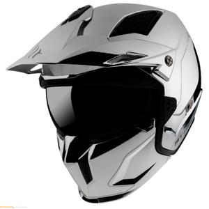 MT Streetfighter SV Kromirana odprta čelada z masko srebrna razprodaja