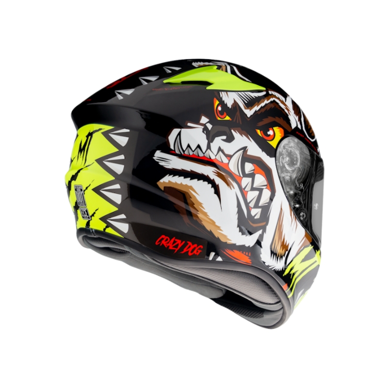 MT Targo Targo Crazy Dog integralna motoristična čelada črna