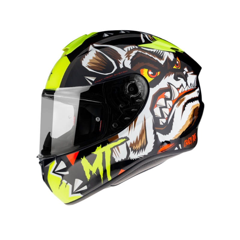 MT Targo Targo Crazy Dog integralna motoristična čelada črna