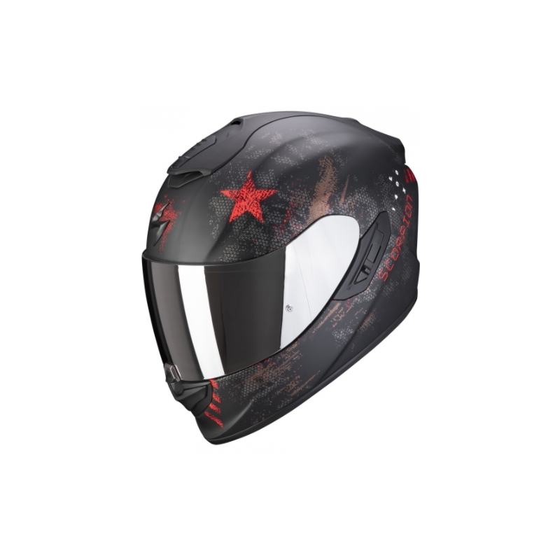 Integralna motoristična čelada Scorpion Exo-1400 Air Asio črno-rdeča