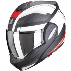 Čelada Scorpion EXO-TECH Trap črno-bela-rdeča