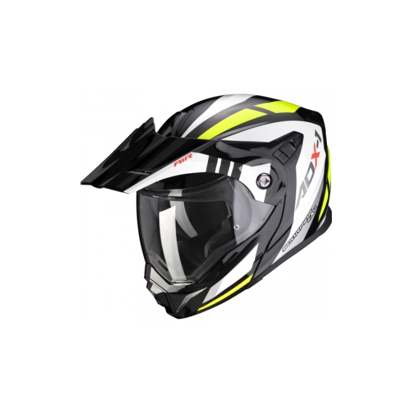 Obračalna enduro čelada Scorpion ADX-1 Lontano črno-bela-fluo rumena
